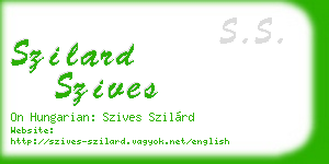szilard szives business card
