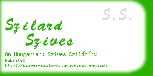 szilard szives business card